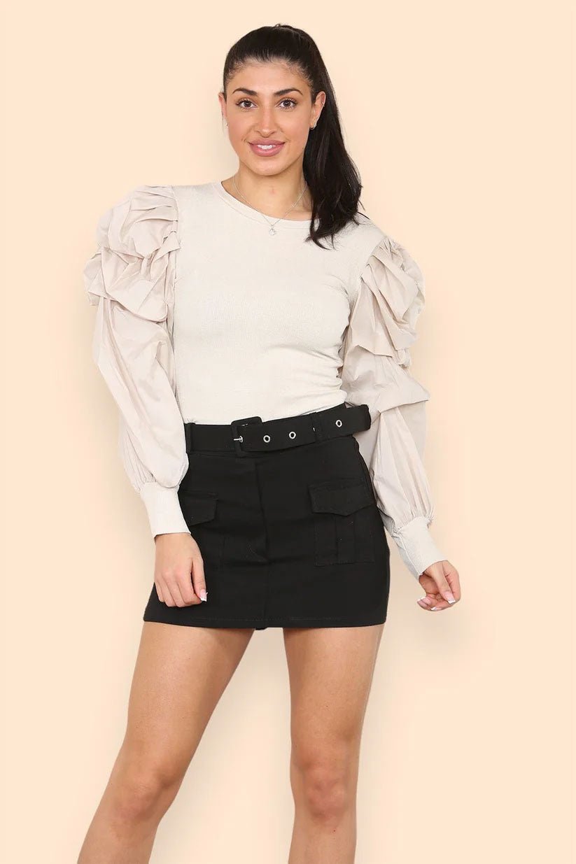 Belted Cargo Skorts - Remzs Fashion