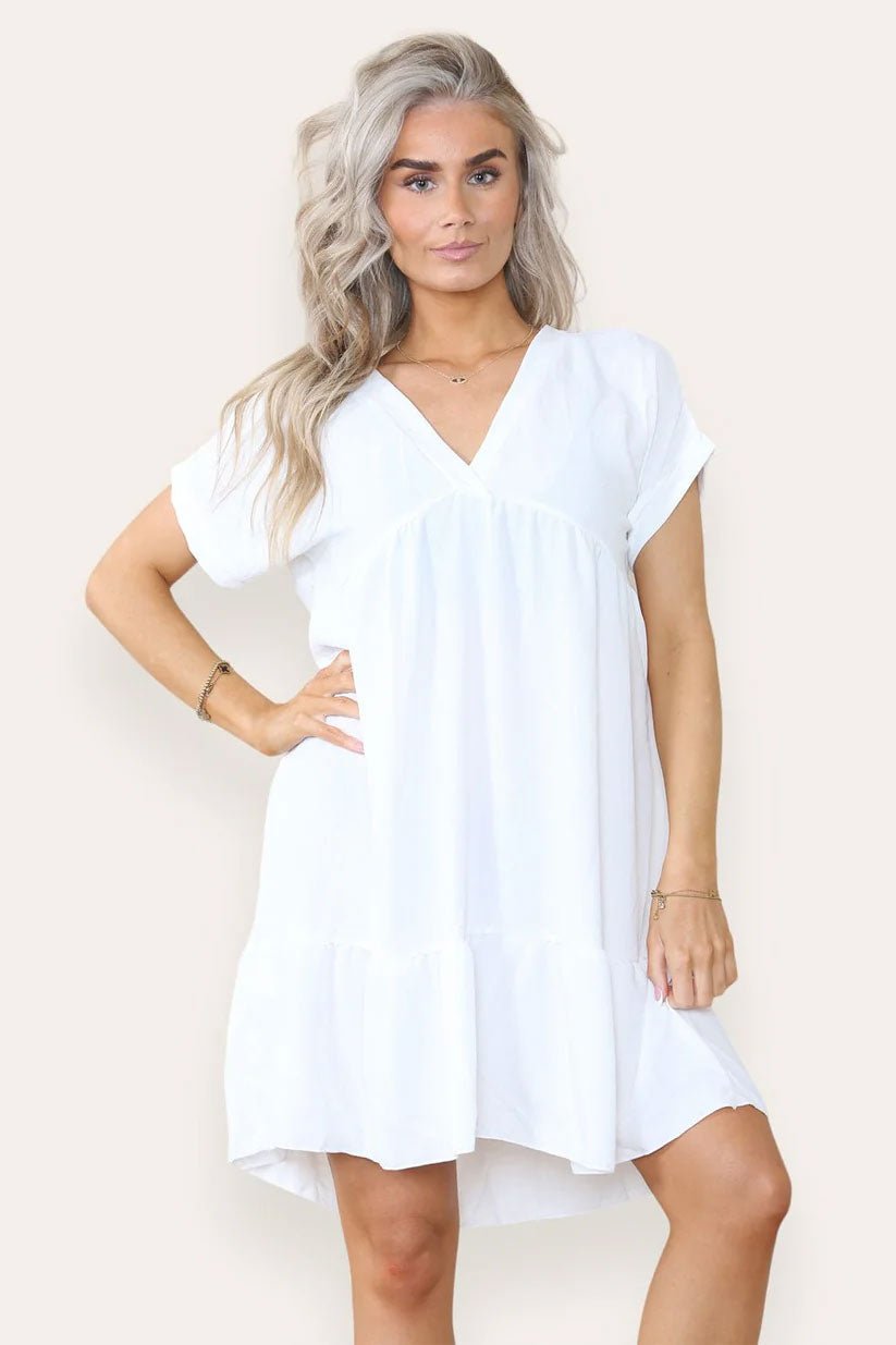 Fancy Style Tiered Smock Dress - Remzs Fashion