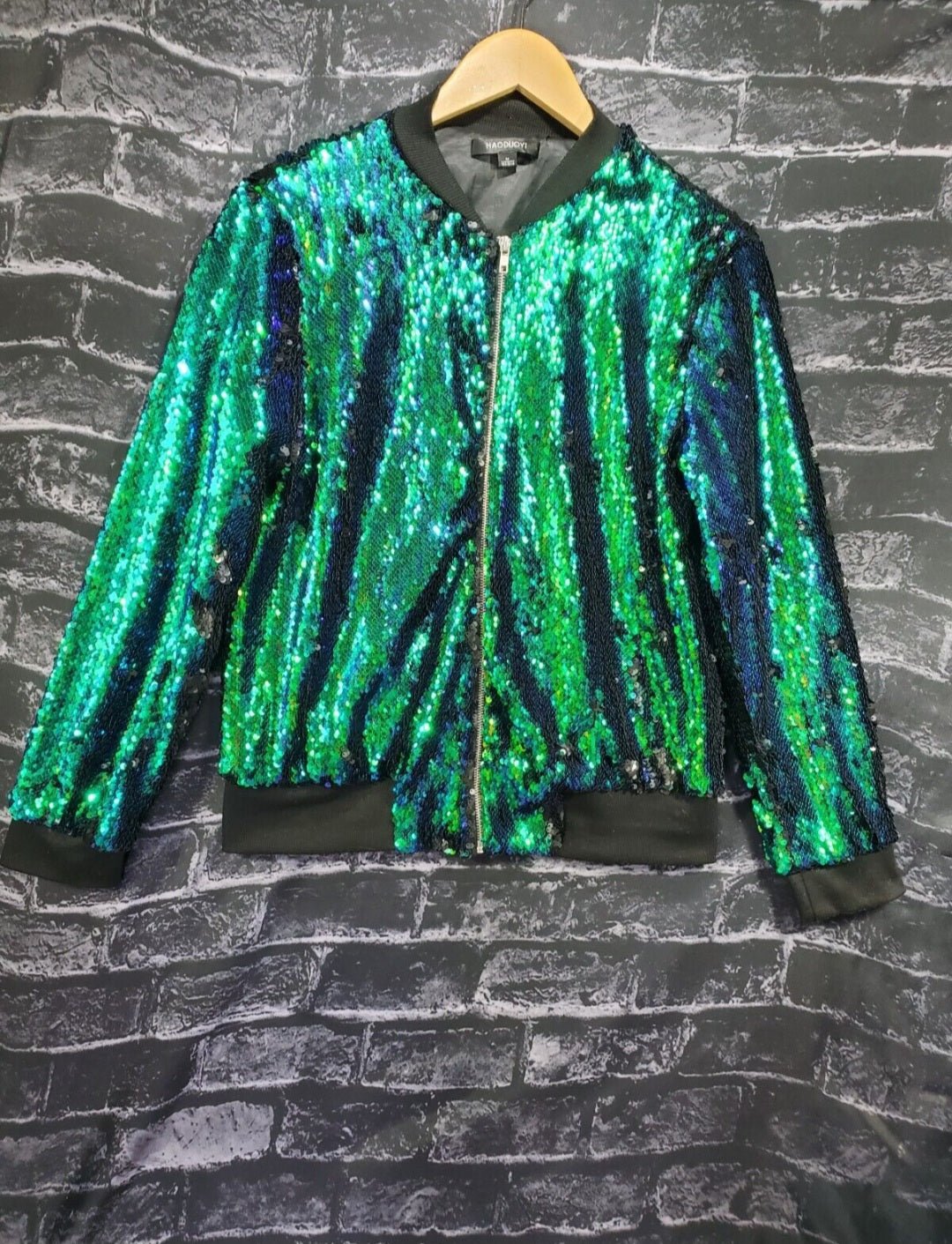 Women Sequin Glitter Bomber Jackets - Remzs Fashion