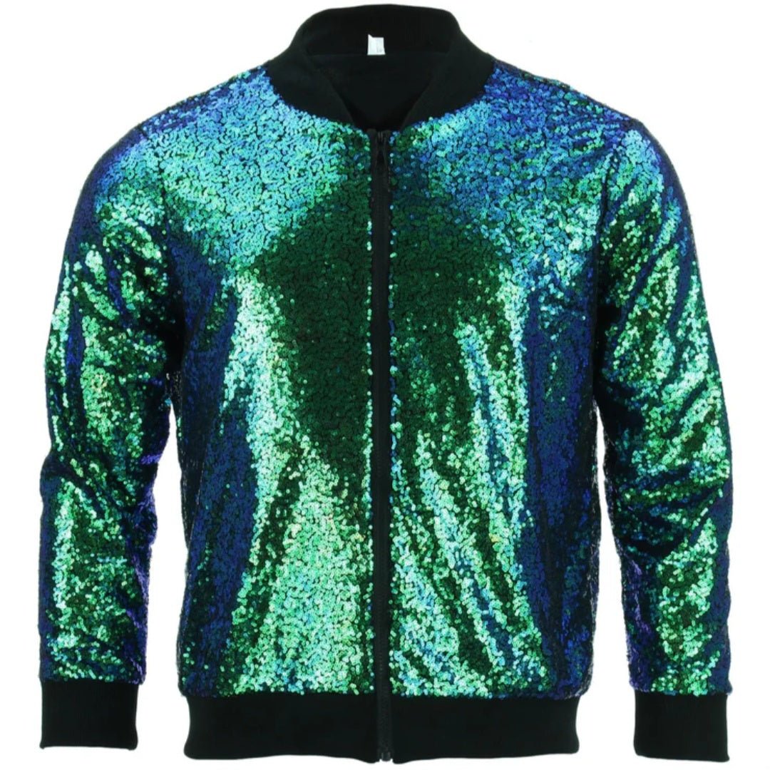 Women Sequin Glitter Bomber Jackets - Remzs Fashion