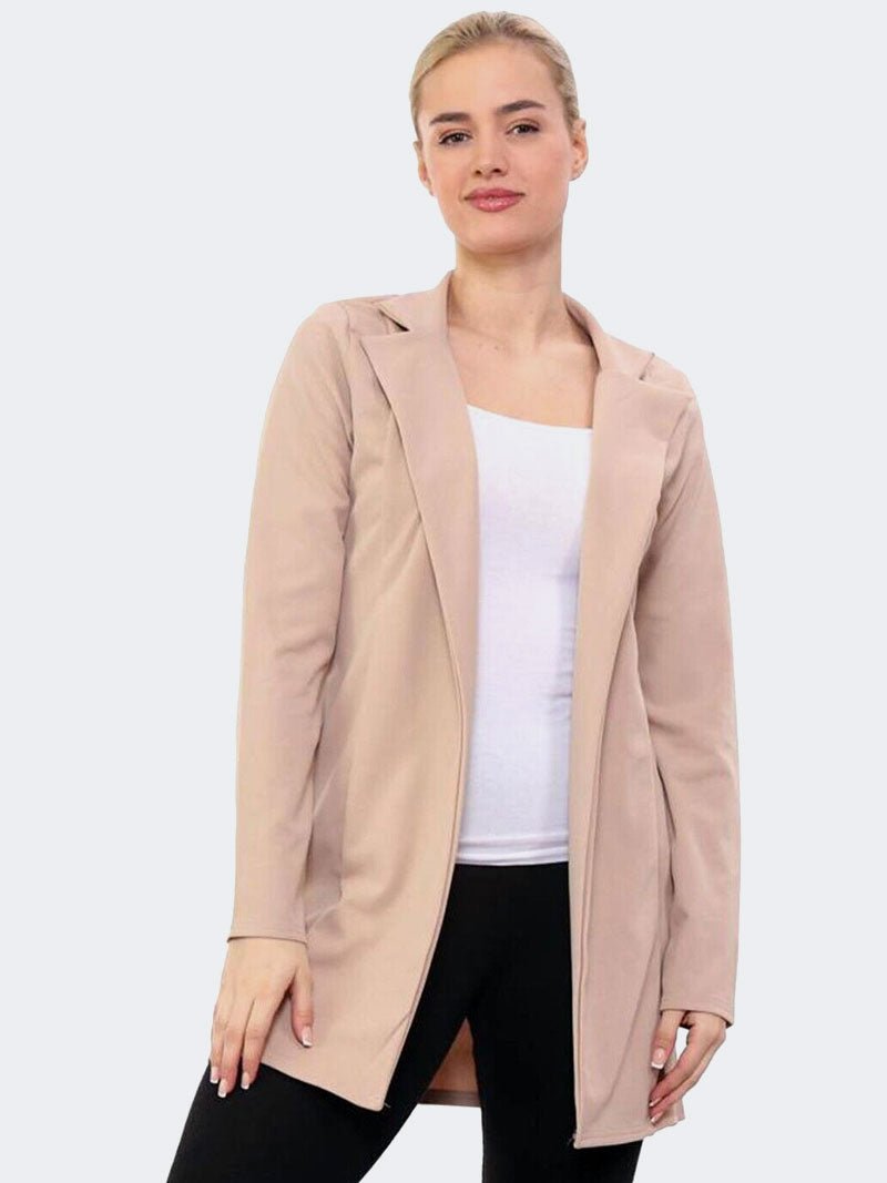 anniestudio™ Ladies Longline Blazer Office Knitted Jacket Coat - Remzs Fashion