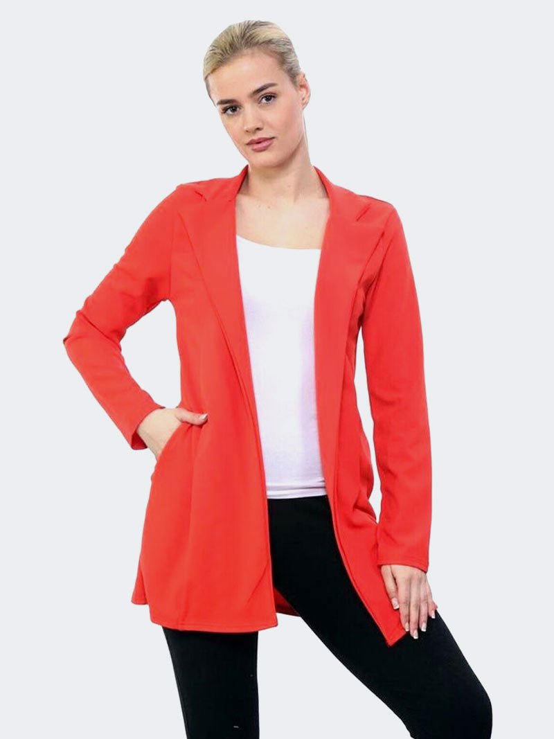 anniestudio™ Ladies Longline Blazer Office Knitted Jacket Coat - Remzs Fashion