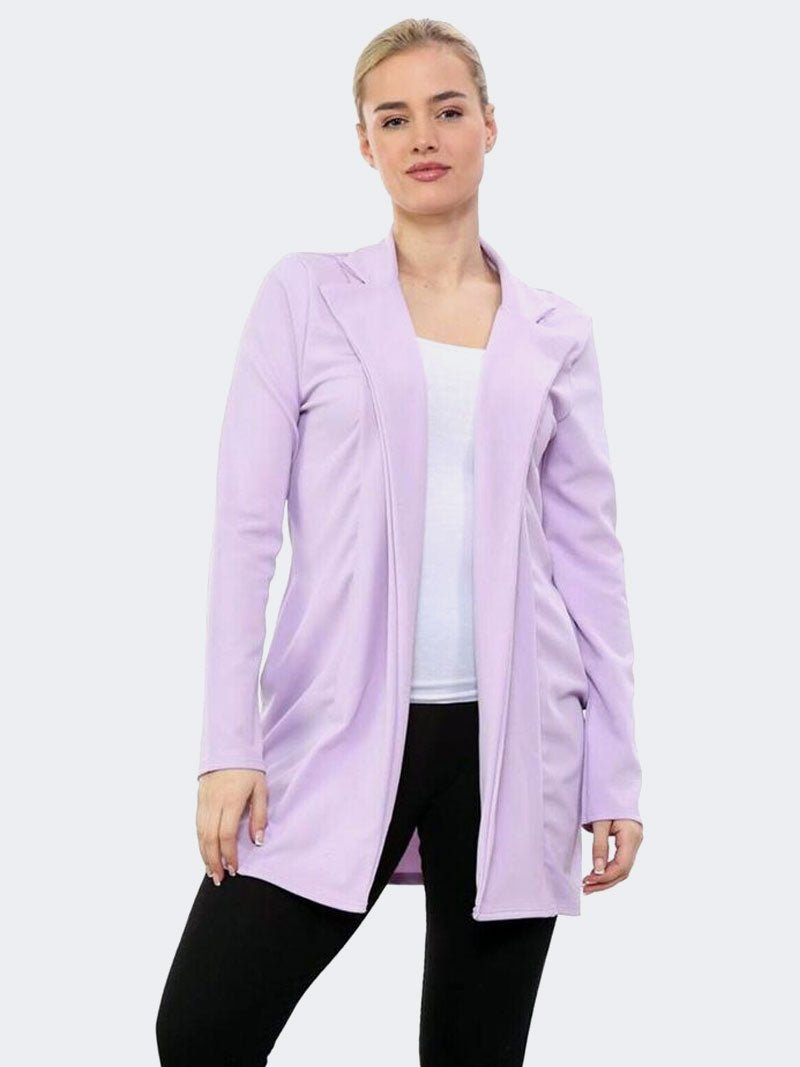 anniestudio™ Ladies Longline Blazer Office Knitted Jacket Coat - Remzs Fashion