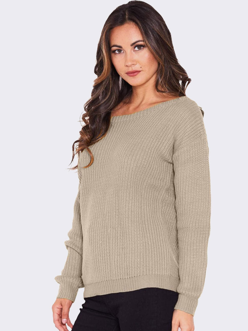 Anniestudio™ Ladies Oversized Baggy Knitted Fishnet Jumper Sweater Top - Remzs Fashion