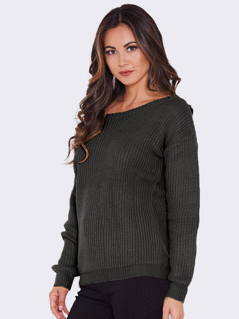 Anniestudio™ Ladies Oversized Baggy Knitted Fishnet Jumper Sweater Top - Remzs Fashion