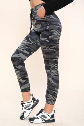 Ladies Women's Army Print Cargo Trousers Camouflage Combat Miltary Pants Joggers - Remzs Fashion