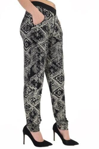 Ladies Womens Floral Paisley Tye Dye Web Printed Hareem 2 Pocket Trousers Pants - Remzs Fashion