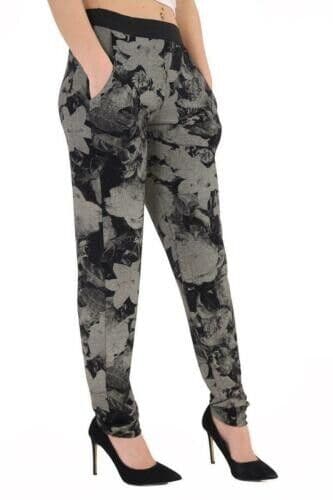 Ladies Womens Floral Paisley Tye Dye Web Printed Hareem 2 Pocket Trousers Pants - Remzs Fashion