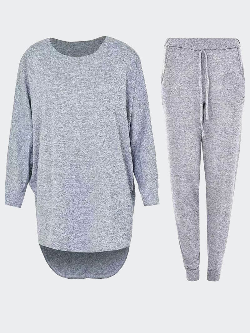 Women 2 piece Tracksuit High Low Casual Loungewear - Remzs Fashion