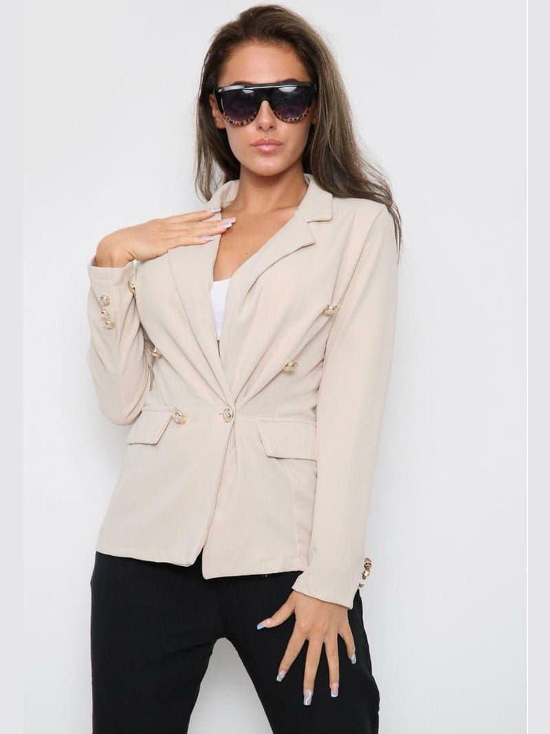 Ladies gold sale blazer