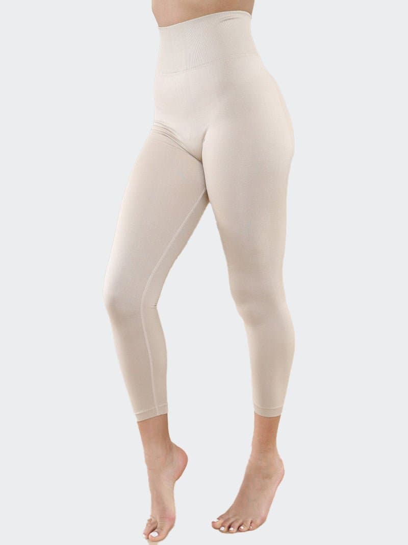 Womens High Waist Scrunch Bum Stretch Active Gym Leggings - Remzs Fashion